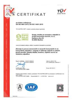 Certifikat ISO 9001